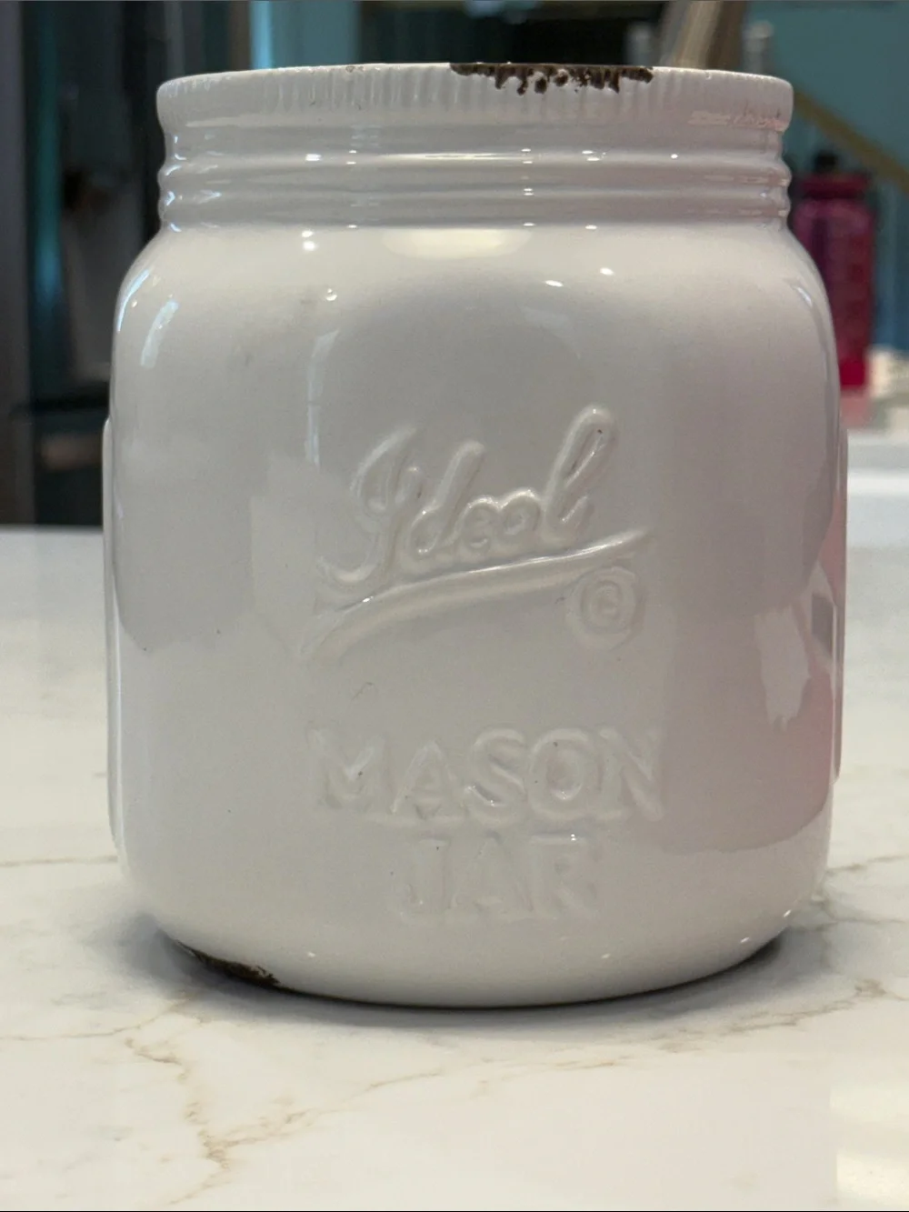 Apropos Home Collection Mason Jar Ceramic Utensil Crock Utensil Holder Antique